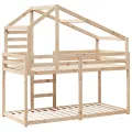 Lit superposé sans matelas 75x190 cm bois de pin massif