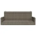 Balancelle gris 119x56x48 cm résine tressée