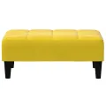 Repose-pied jaune 77x55x31 cm velours