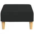 Repose-pied noir 77x55x31 cm tissu