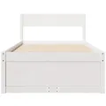 Cadre de lit sans matelas blanc 90x200 cm bois de pin massif