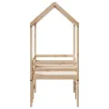 Lit haut sans matelas 90x200 cm bois de pin massif