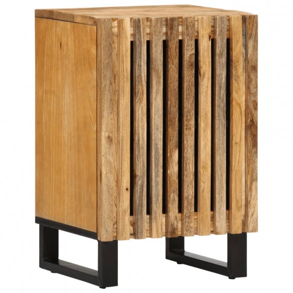 Armoire de salle de bain 38x34x58 cm bois manguier massif brut