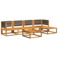 Salon de jardin avec coussins 6 pcs bois d'acacia solide