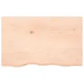 Étagère de vasque murale acier et bois de chêne massif