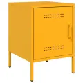 Tables de chevet 2 pcs jaune moutarde 36x39x50,5 cm acier