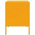 Tables de chevet 2 pcs jaune moutarde 36x39x50,5 cm acier
