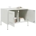 Table basse blanc 68x50x50,5 cm acier