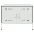 Table basse blanc 68x50x50,5 cm acier