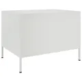 Table basse blanc 68x50x50,5 cm acier