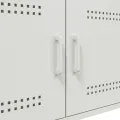 Table basse blanc 68x50x50,5 cm acier