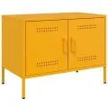 Meubles TV 2 pcs jaune moutarde 68x39x50,5 cm acier