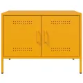 Meubles TV 2 pcs jaune moutarde 68x39x50,5 cm acier