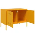 Meubles TV 2 pcs jaune moutarde 68x39x50,5 cm acier