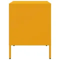 Tables de chevet 2 pcs jaune moutarde 36x39x50,5 cm acier