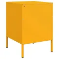 Tables de chevet 2 pcs jaune moutarde 36x39x50,5 cm acier