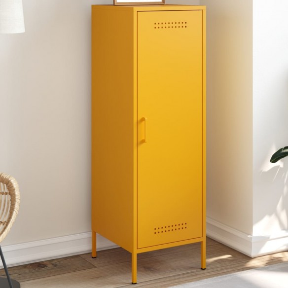 Buffet jaune moutarde 36x39x113 cm acier