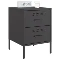 Table de chevet noir 36x39x50,5 cm acier