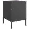 Table de chevet noir 36x39x50,5 cm acier