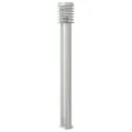 Lampadaires d'extérieur 3 pcs argenté 110 cm acier inoxydable