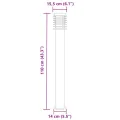 Lampadaires d'extérieur 3 pcs argenté 110 cm acier inoxydable