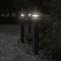 Lampadaire d'extérieur avec sortie noir 80 cm aluminium