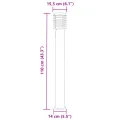Lampadaires d'extérieur et sortie 3pcs argenté acier inoxydable