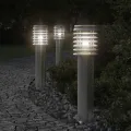 Lampadaire d'extérieur argenté 60 cm acier inoxydable