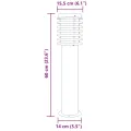 Lampadaire d'extérieur argenté 60 cm acier inoxydable
