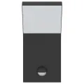 Appliques murales LED d'extérieur avec capteurs 2 pcs noir