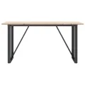 Table à manger cadre en O 140x80x75 cm bois de pin massif acier