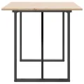 Table à manger cadre en O 140x80x75 cm bois de pin massif acier