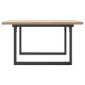 Table basse cadre en O 90x90x45,5cm bois de pin massif et acier