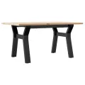 Table basse cadre en Y 80x50x40 cm bois de pin massif et acier