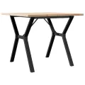 Table à manger cadre en Y 90x90x75,5cm bois de pin massif acier