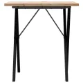 Table à manger cadre en X 70x70x75,5cm bois de pin massif acier