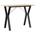 Table à manger cadre en Y 100x50x75 cm bois de pin massif acier