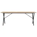 Table à manger cadre en X 200x100x75,5 cm bois pin massif acier