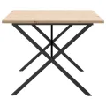 Table à manger cadre en X 200x100x75,5 cm bois pin massif acier