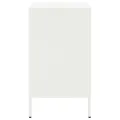 Tables de chevet 2 pcs blanc 36x39x68 cm acier
