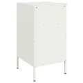 Tables de chevet 2 pcs blanc 36x39x68 cm acier