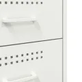 Tables de chevet 2 pcs blanc 36x39x68 cm acier