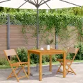 Chaises de bistrot lot de 2 taupe bois d'acacia massif et tissu