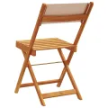 Chaises de bistrot lot de 2 taupe bois d'acacia massif et tissu