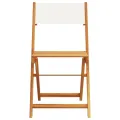 Chaises de jardin pliantes lot de 6 tissu et bois massif