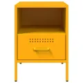 Tables de chevet 2 pcs jaune moutarde 36x39x50,5 cm acier