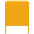 Tables de chevet 2 pcs jaune moutarde 36x39x50,5 cm acier