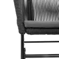 Chaises de jardin lot de 2 avec coussins noir résine tressée
