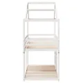 Lit superposé sans matelas blanc 90x200 cm bois de pin massif