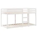 Lit superposé sans matelas blanc 80x200 cm bois de pin massif